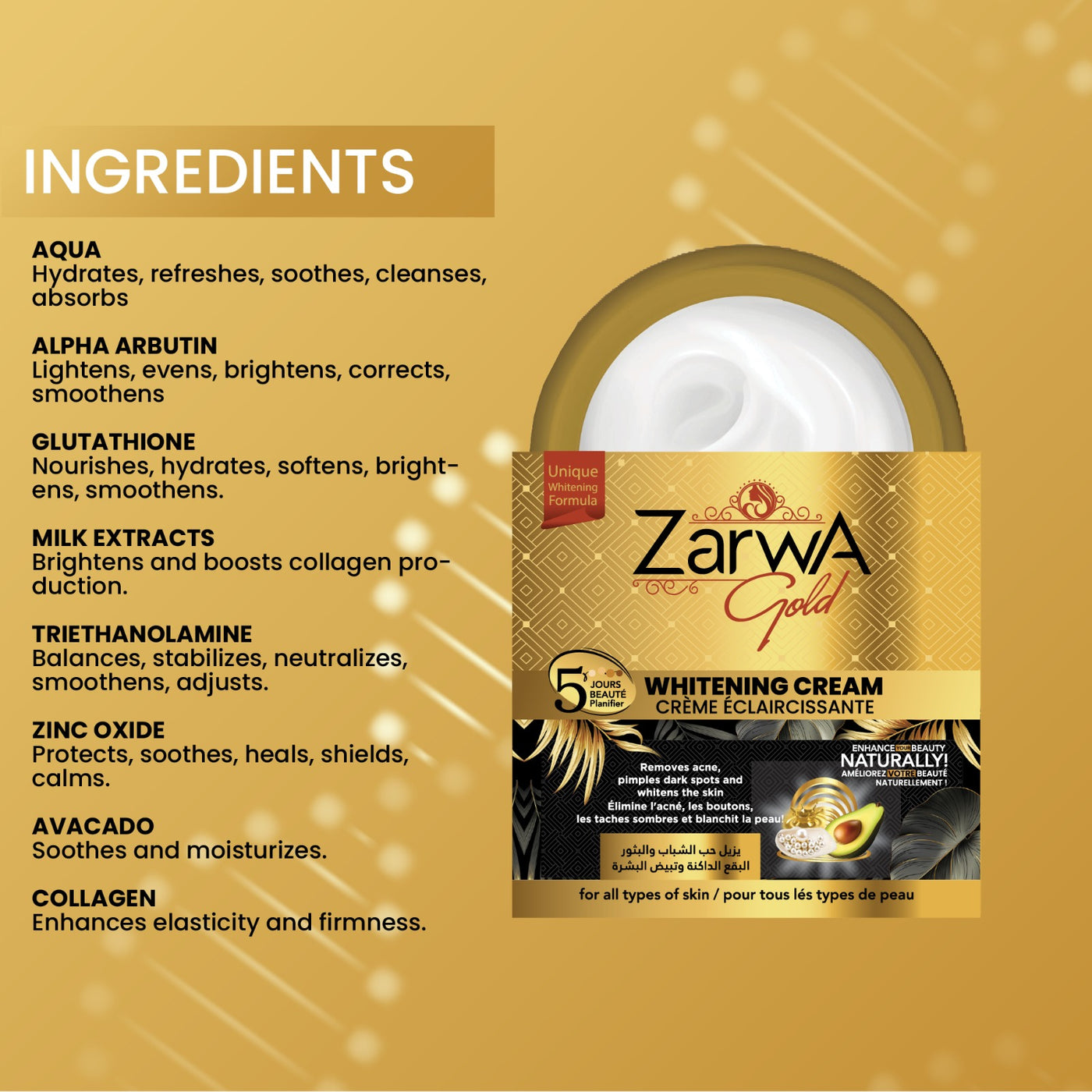 Zarwa Gold Whitening Cream 1214