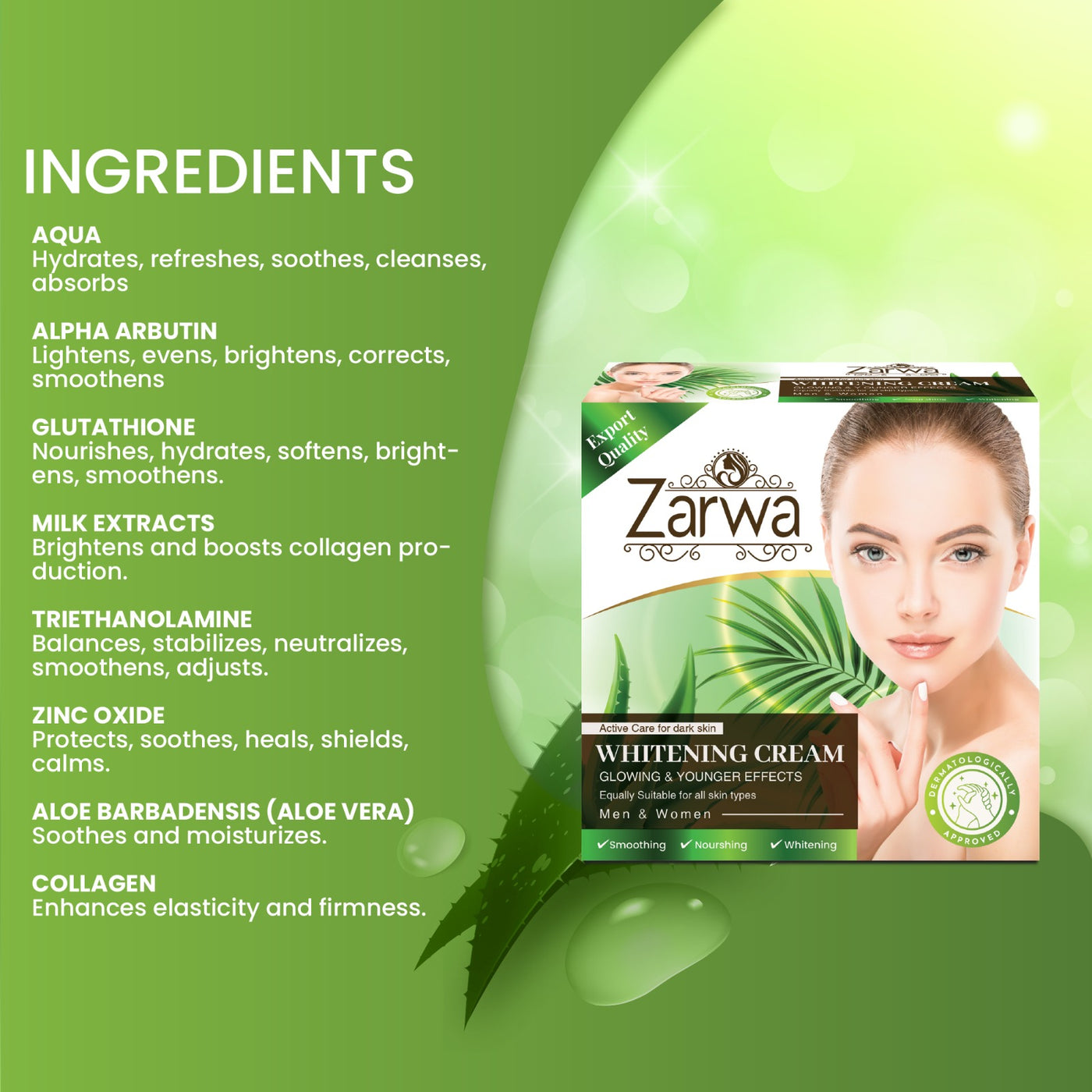 Zarwa Aloe Vera Whitening Cream 1210